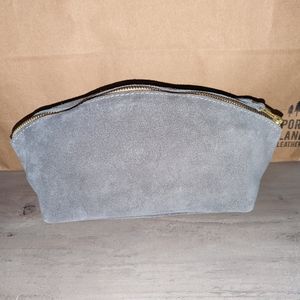 Portland Leather Goods - Eclipse Makeup Bag - suede Gray - new